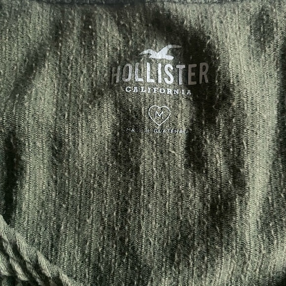 Olive Green Ribbed Long Sleeve Top - Picture 3 of 3